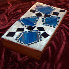 Blue Patchwork Mosaic Box